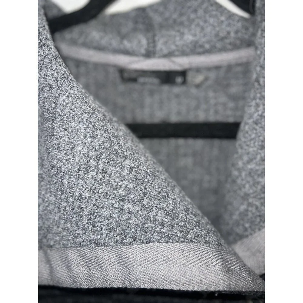 Prana Black Gray Striped Milana Wool-Blend Button-Up Cardigan Jacket Medium X1 - Picture 3 of 10